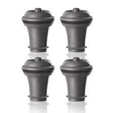 Vacu Vin Wine Saver Vacuum Stoppers - Set of 4 - Gray - for Wine Bottles - Ke...