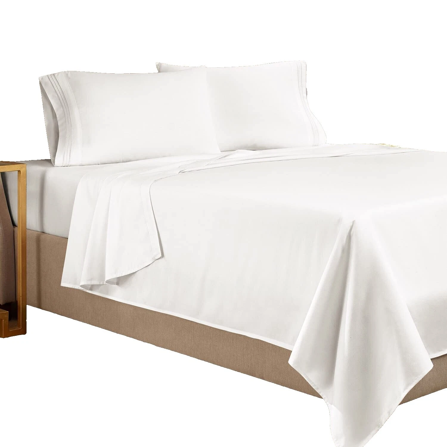 Кружевные белые простыни для кровати