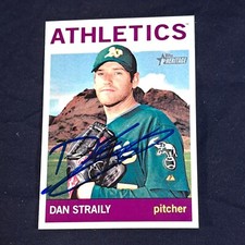 Dan Straily Signed 2013 Topps Heritage Card #307 Oakland A's Autographed