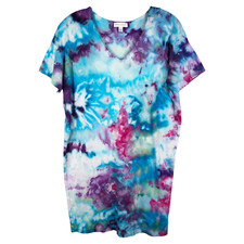 Prologue Small Dress Wildest Dreams Handmade Tie Dye Blue Purple Shift 1088