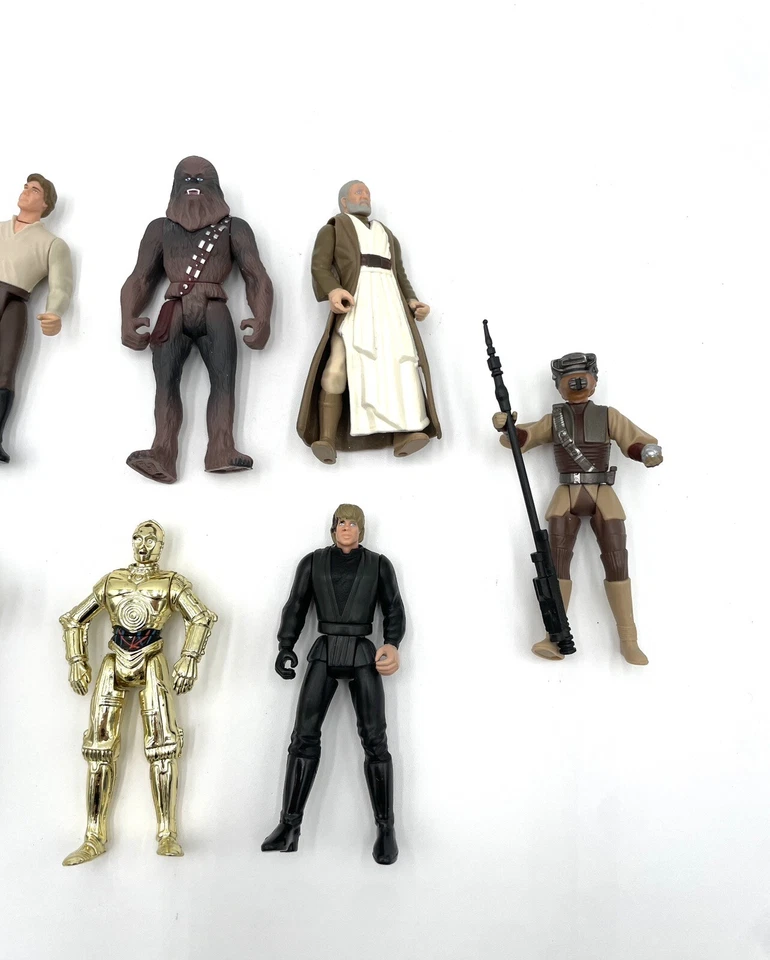 7 figuras de acción Kenner Star Wars 1995-1996 C-3PO Skywalker Chewbacca Leia de colección Foto 3 de 4