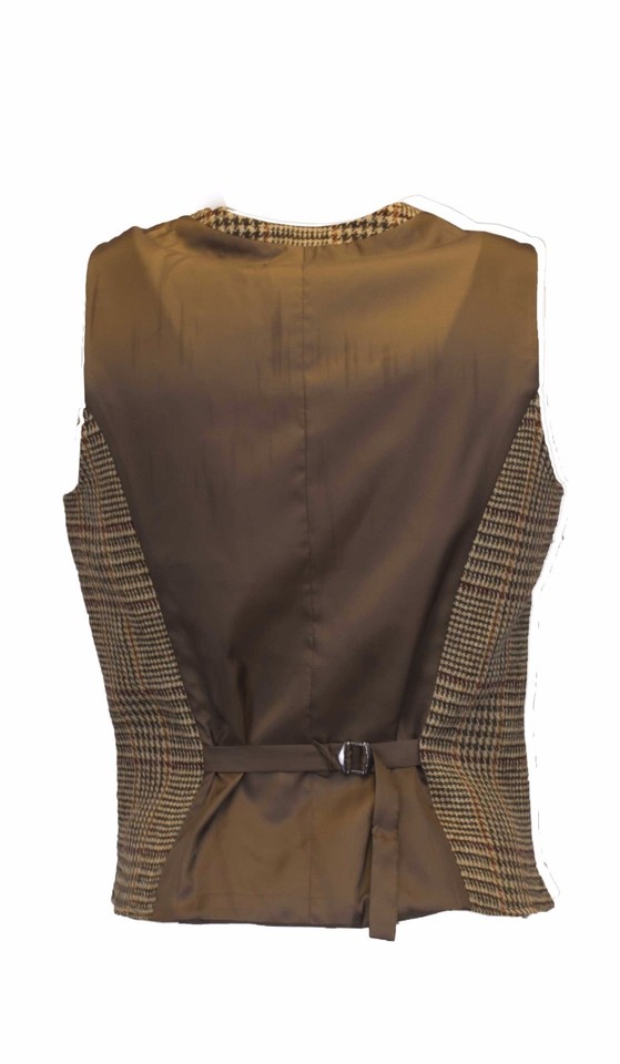 Walker & Hawkes - Gilet Classico Da Uomo In Tweed Scozzese Harris - Foto 5
