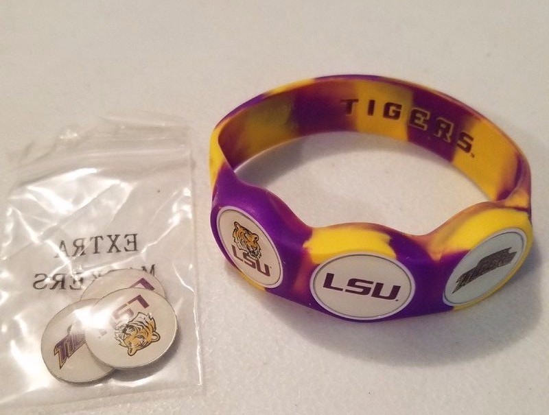 Wrist Skins Golf Ball Marker Bracelet, LSU Tigers Football