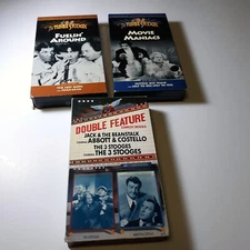Three Stooges - 3 VHS Set - Fuelin Around, Movie Maniacs, Jack & The Beanstalk