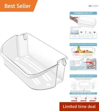 Refrigerator Door Shelf Bin Clear 15.4x6.6 Durable Replacement Easy Install