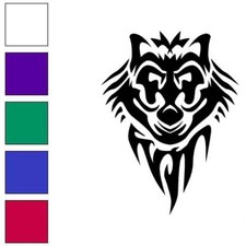 Tribal Wolf Head, Vinyl Decal Sticker, Multiple Colors  Sizes 6631