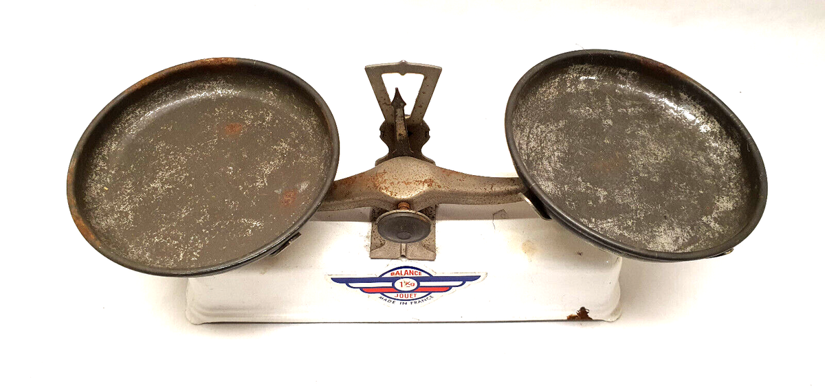 Ancienne Balance 1kg avec ses poids - Collection