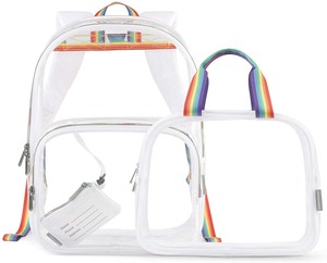 clear rainbow backpack