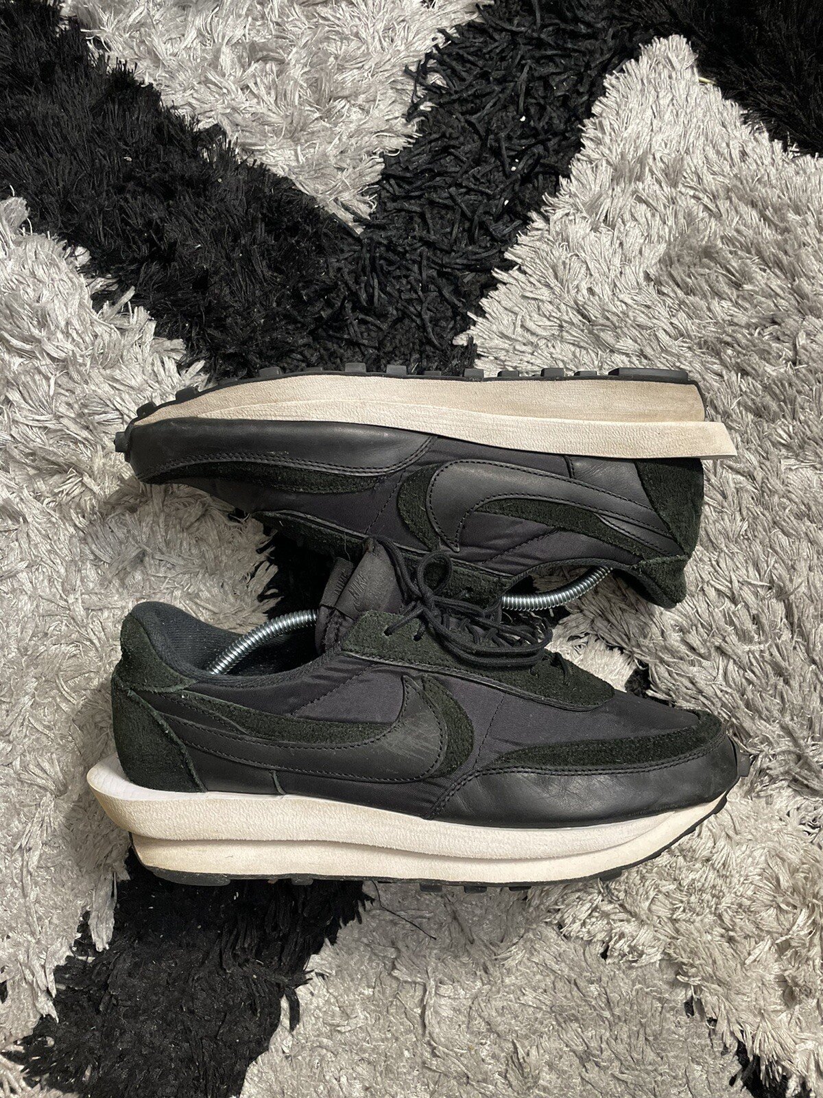 SACAI X NIKE Taglia 10 5 Nike sacai x LDWaffle nylon nero