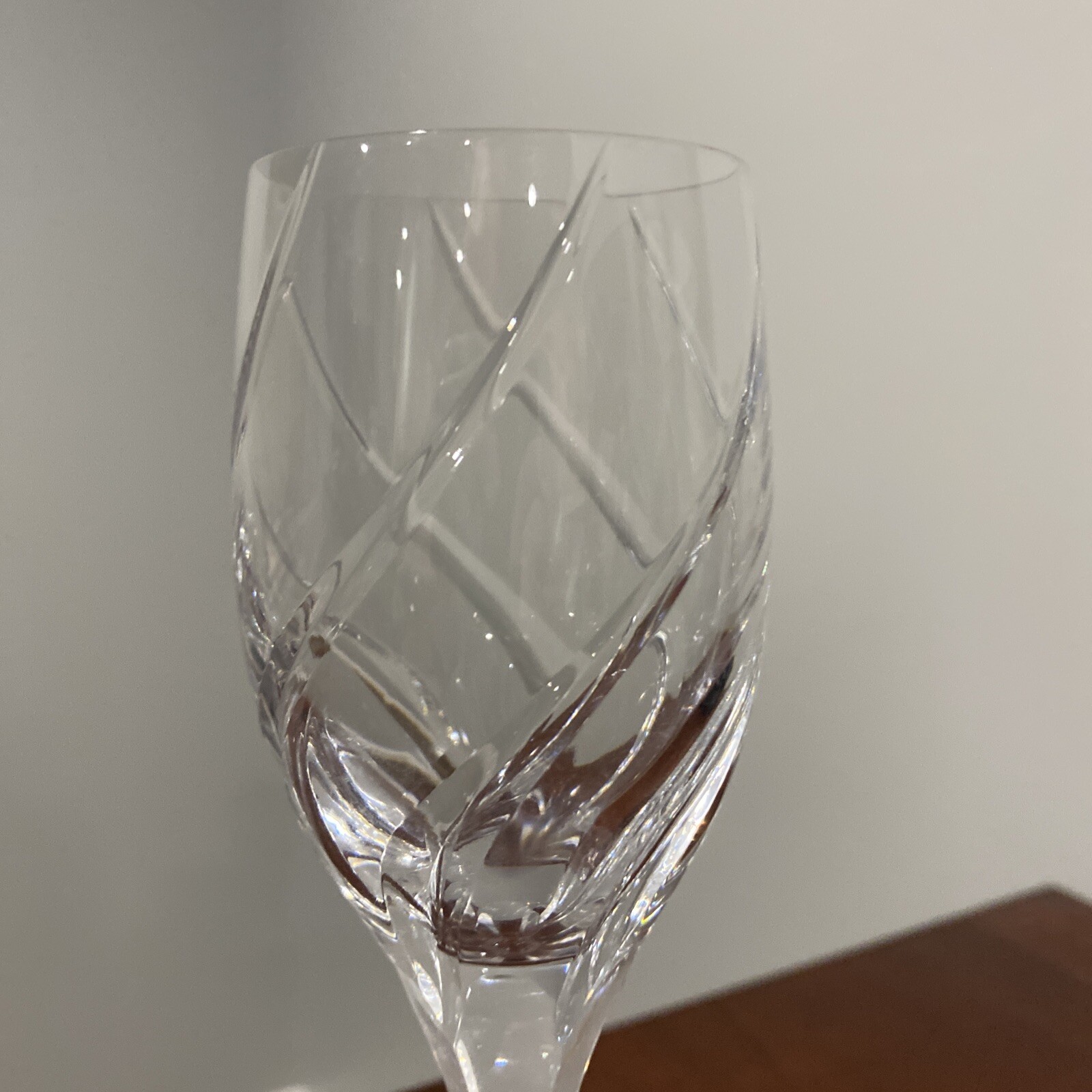 MIKASA "OLYMPUS" CUT CRYSTAL WINE STEM 81/4" CUT SWIRLS, No Trim eBay