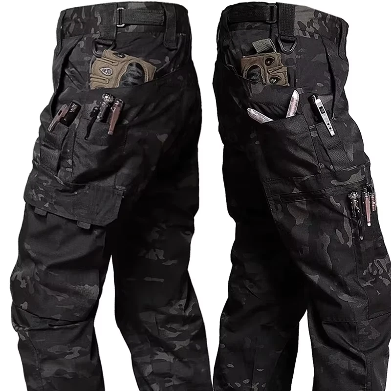 New Tactical Work Pants Men Outdoor Cargo Trousers Multi-Pocket Waterproof Pant