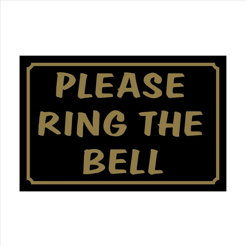 SAFETYSIGNS&STICKERS Please ring the bell 160mm x 105mm Plastic Sign / Sticker House, Garden, Pet