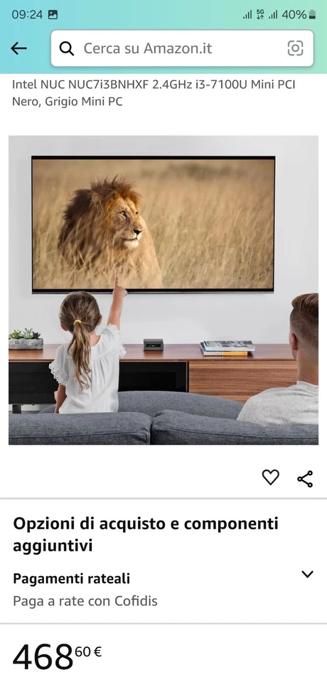 pc intel NUC7 i3 8gb,240ssd ,500,1tb,2tb - Immagine 4 di 4