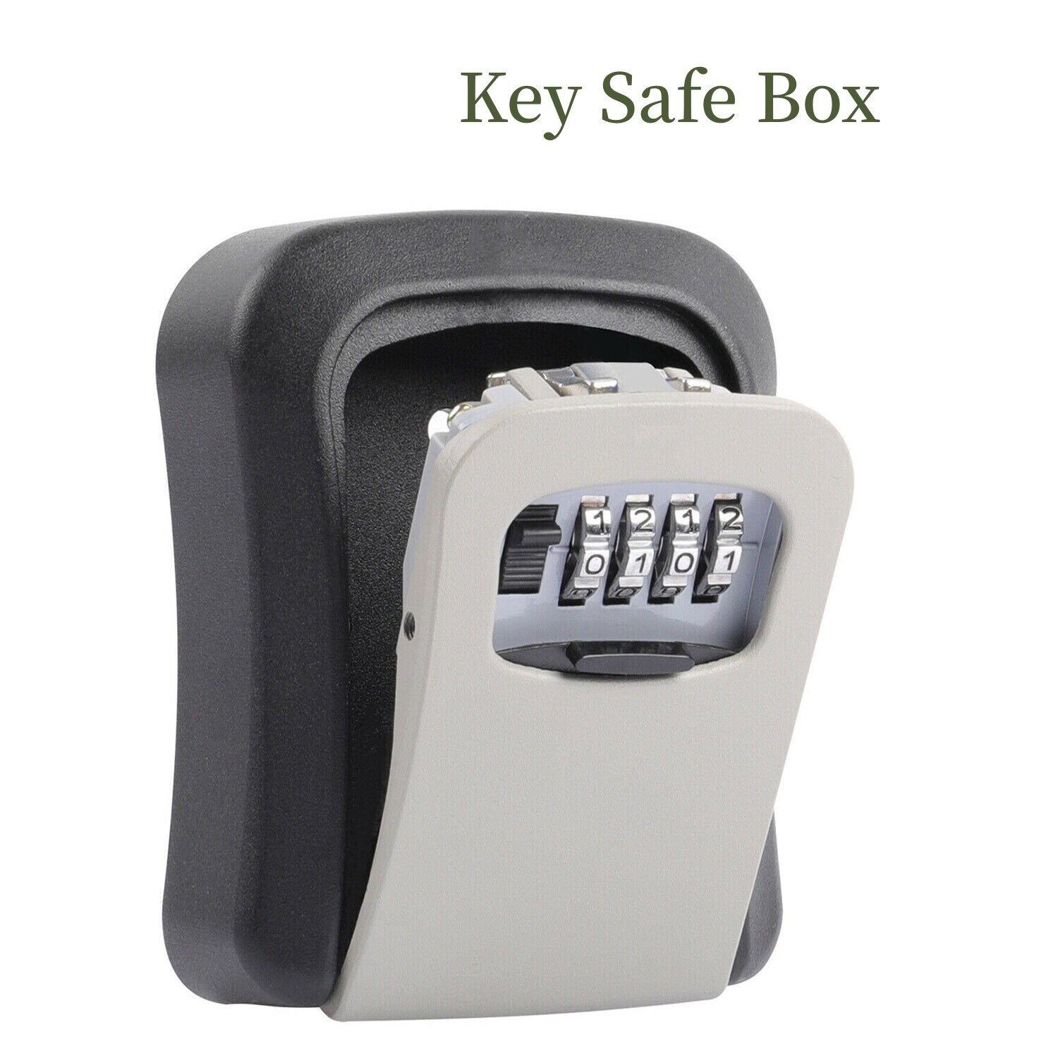 Safe Lock Box Combination Wall Mount Security Storage Case Organizer 4 Digit Key