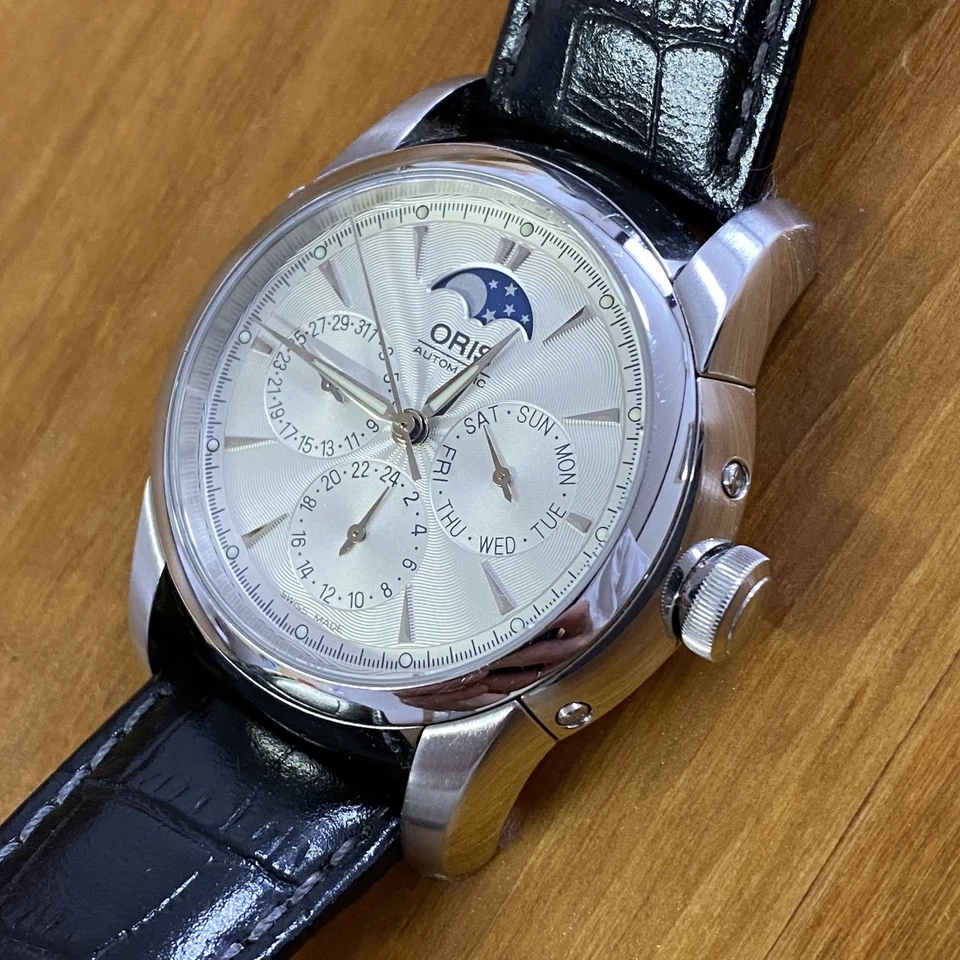 Oris Artelier Complication 7546A Triple Calendar Moon phase Automatic Watch - Image 3 of 4