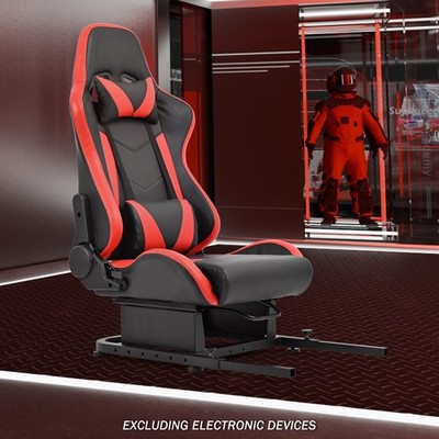 Supllueer Rear Seat Stand with Red Seat Add-On Stand Fits Steering Wheel Stands