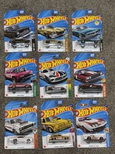 HOT WHEELS MUSCLE CAR LOT OF 9 DODGE CHEVY BUICK H,B,D CASE VIPER CAMARO