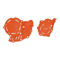 Motorschutz Kit Acerbis X-POWER FüR SXF450 23 Unterfahrschutz Skid Plate Orange