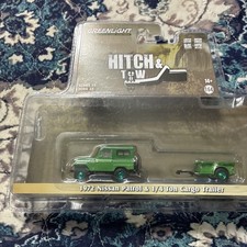 Greenlight 1972 Nissan Patrol & 1/4 Ton Cargo Trailer 1:64 Scale Model Chase