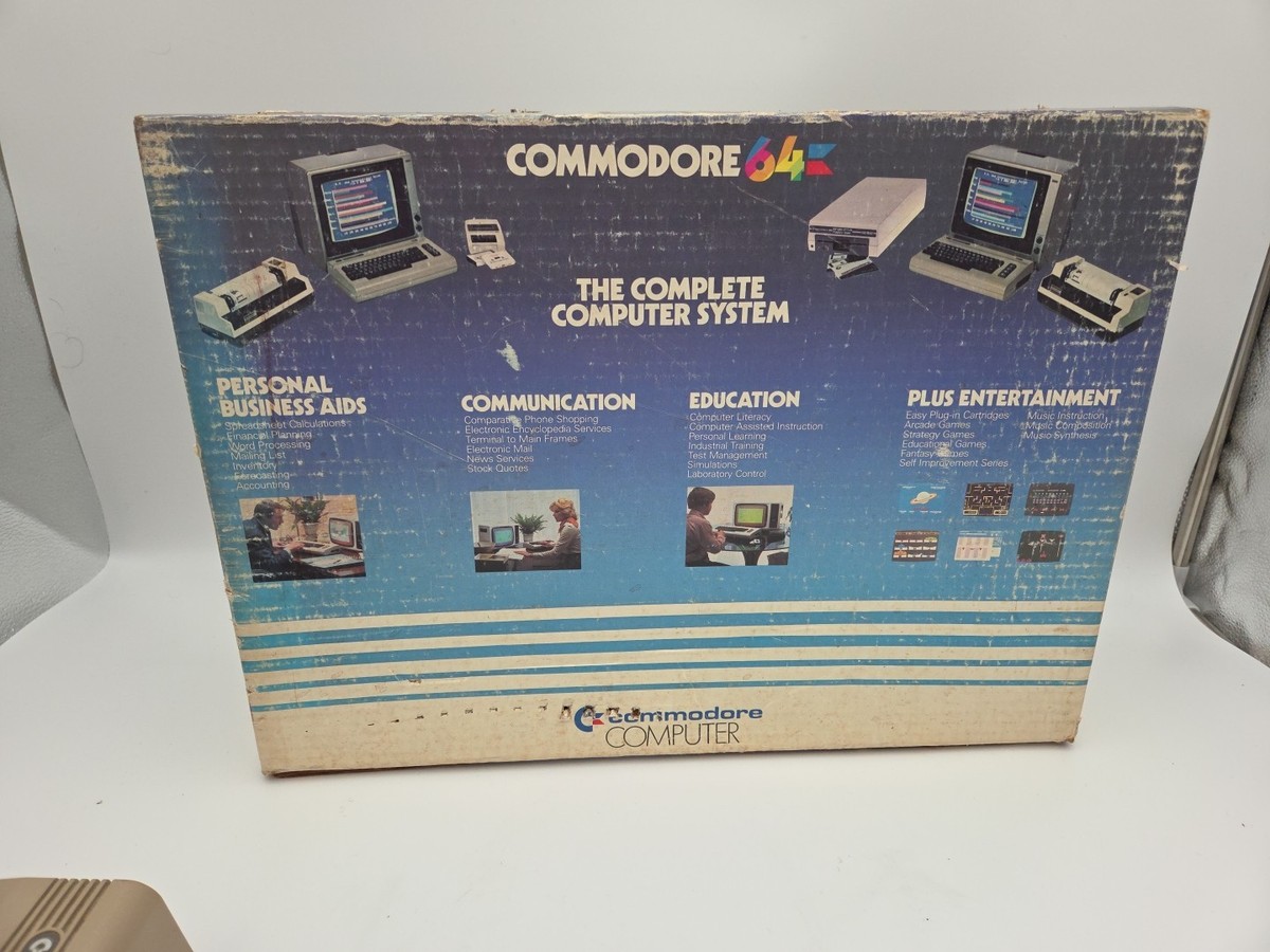 Vintage Commodore 64 Computer Boxed w/ Manual Power Supply 1541