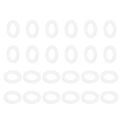 #ad 24Pcs Flat Washers 22mm OD 14mm ID 2mm Thick Sealing Flange Gasket White $17.93