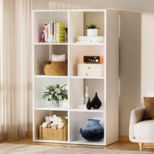 8 Wood Cube Storage Organizer with Open Back and Removable Back Panels, 11In ...