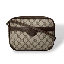 GUCCI 0071156423 Pochette Shoulder Bag PVC Leather Preowned Vintage From Japan