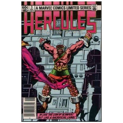 Hercules #3 Newsstand - 1982 series Marvel comics VF+ Full description below [y'