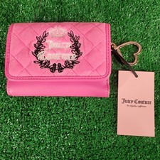 Juicy Couture Juicy Pink Royal Couture Double Sided Trifold Wallet NEW D20 