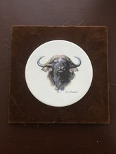 Boehm “The Big Five” Buffalo Plaque – David Shepherd – Limited Edition Bone Chin