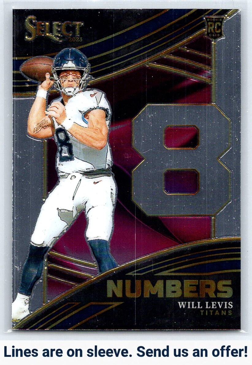 2023 Panini Select #NMB-WLE Will Levis Numbers