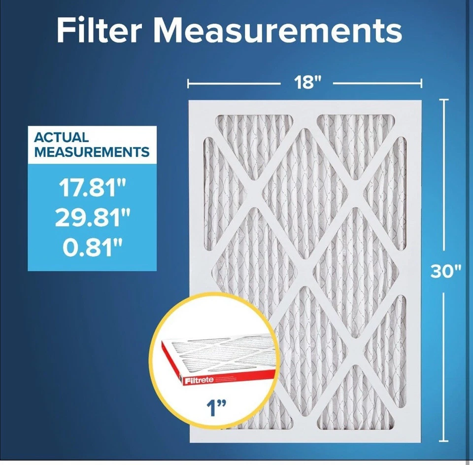 Filtrete 18x30x1 Air Filter MERV 11 MPR 1000 Micro Allergen Defense 6 Pack - Image 3 of 4