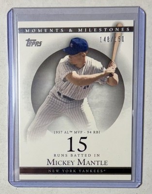 2007 Topps Baseball - Mickey Mantle Moments & Milestones /150 15 Runs Yankees#78