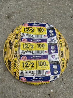 Southwire Romex Simpull 12/2 NM-B Wire w/ Ground 100 Ft Coil