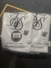 Image of Two Sik Silk White Gym Core T Shirts Small BNWT