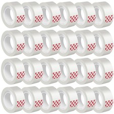 24 Rolls Transparent Tape Refills, Clear Tape, Glossy Tapes for Dispenser, Of...