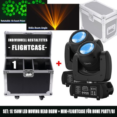 4x 200W LED Moving Head Strahler DMX 8 Gobo18 Prisma Bühnenlicht DJ Scheinwerfer