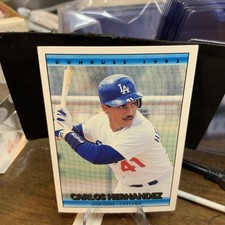 CARLOS HERNANDEZ LOS ANGELES DODGERS 1992 DONRUSS BASEBALL CARD #778