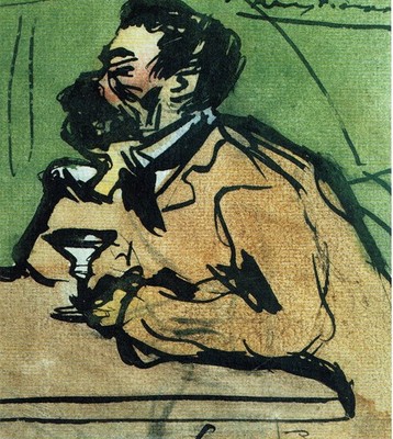 Pablo Picasso - Caricature of Joaquim Mir 1899 A1-A4 Poster Art Painting Master