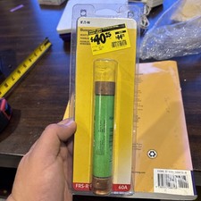 Bussmann FRS-R-60 Fuse, 60A Dual Element Time-Delay RK5 Fuse 600 Vac Dented Pack