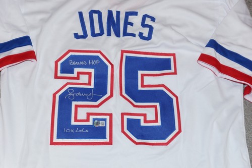 ANDRUW JONES "BRAVES HOF & 10x GG" Signed JERSEY + Beckett witness COA W3770 - Picture 3 of 5