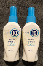New Lot Of 2 Its a 10 Miracle Leave-In Lite 4 oz x 2 Shine Frizz Detangle Hair