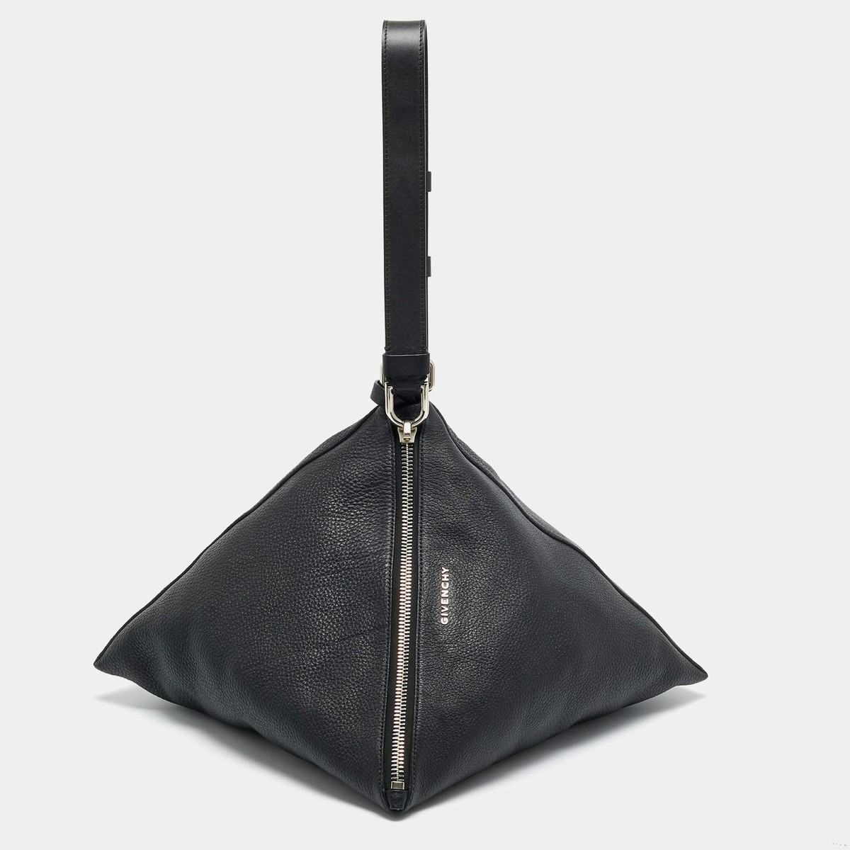2way／変形Triangle Bag／black leather Givenchy Triangle Large Black Leather Shoulder Bag | eBay