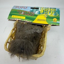 Vintage 1997 Wizard of Oz Toto Plush Dog in Basket Rubies Costume Accessory 533