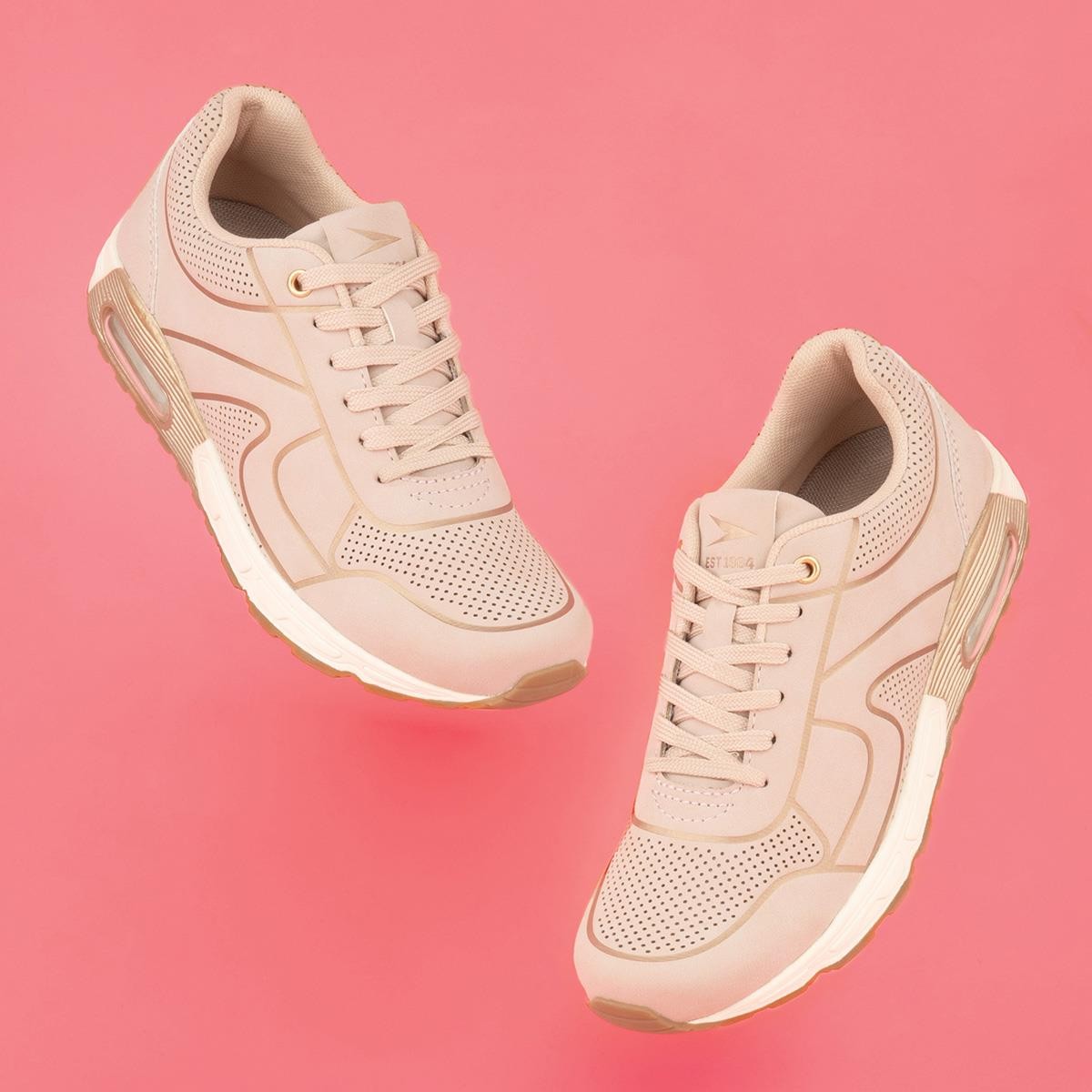 Osaga Womens Trainers Nude Adults Ladies Lace Up Breathable Air Holes Dyan  SIZE