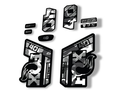 FOX 40 Performance Elite 2021 Fork Decals Suspension Sticker Adhesive White Camo