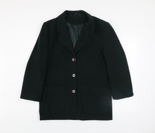 BHS Women&rsquo;s Green Wool Blend Blazer UK 12 Classic Mid-Length Jacket