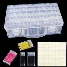 Storage Container, 48 Slots Portable Bead Organizer Box with Diamond Art Acce...