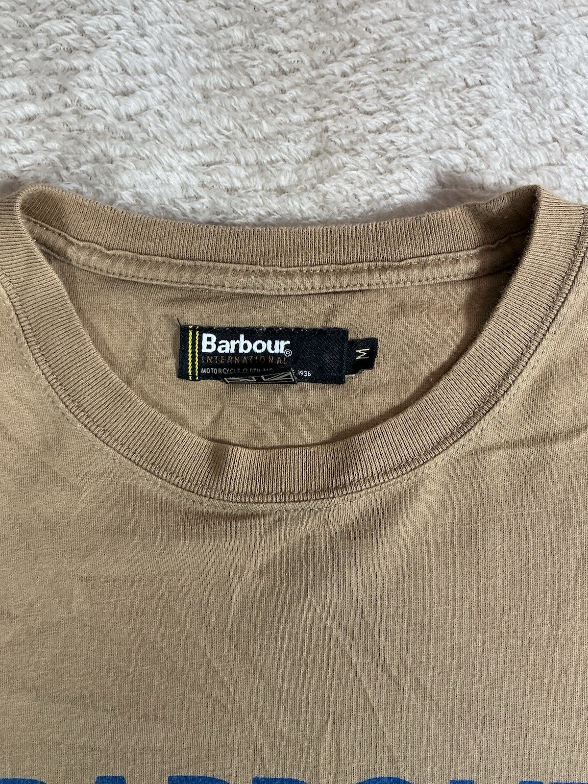 Mens Barbour T Shirt Tee Top Green Size Medium Motorcycle Motorbike image 2