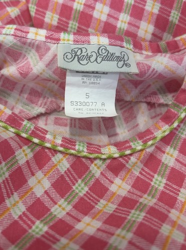 Rare Edition Vintage Girls 1990’s Plaid Sleeveless Dress Size 5 Pink Made In USA - Picture 3 of 6